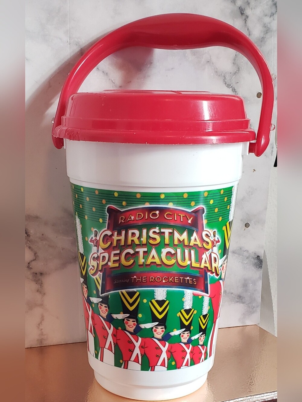 Nyc Radio City Christmas Spectacular Rockettes Souvenir Popcorn Bucket Lights Up